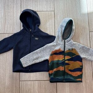 Two L.L. Bean Full-Zip Sweater Fleece - Size 12-18 Months